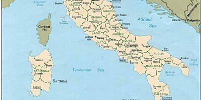 Italie carte L'italie des cartes - voir la carte de l'Italie (Sud de l'Europe - Europe)