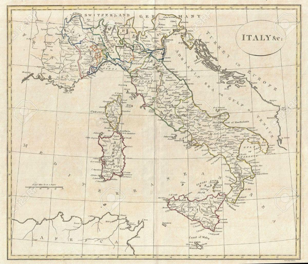 carte de l'Italie ancienne