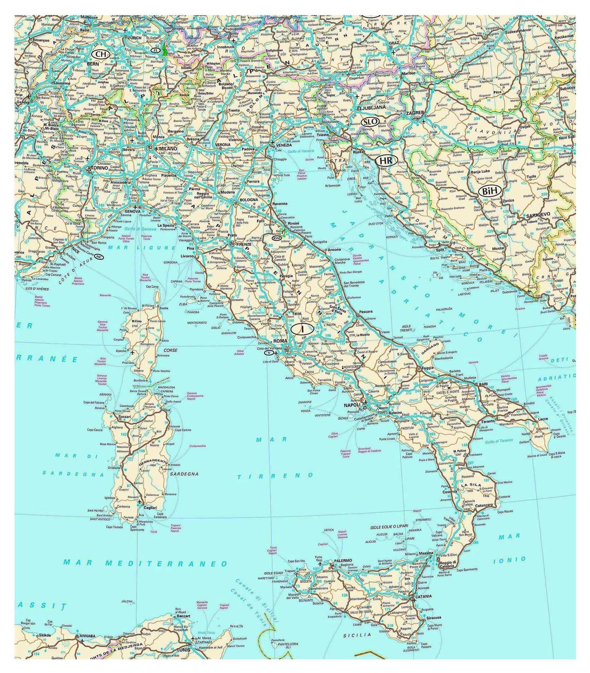 la meilleure carte de conduite de l'Italie