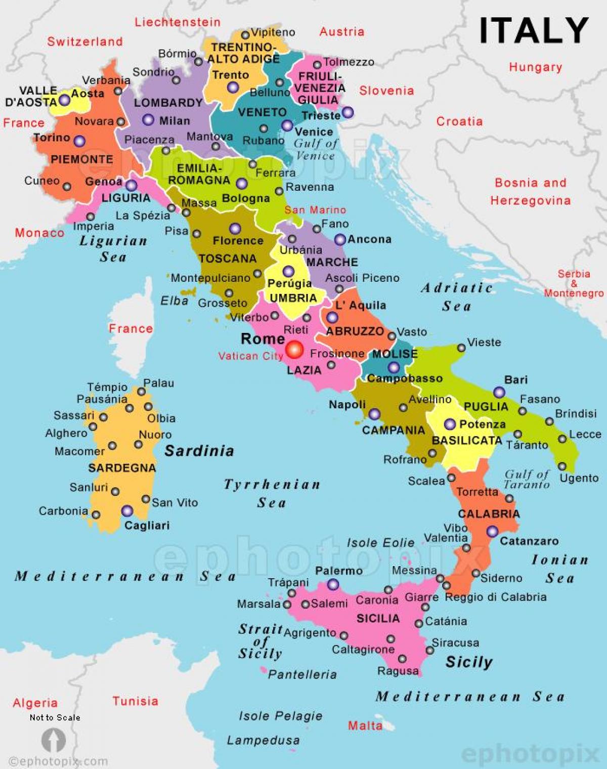 où est l'Italie sur la carte