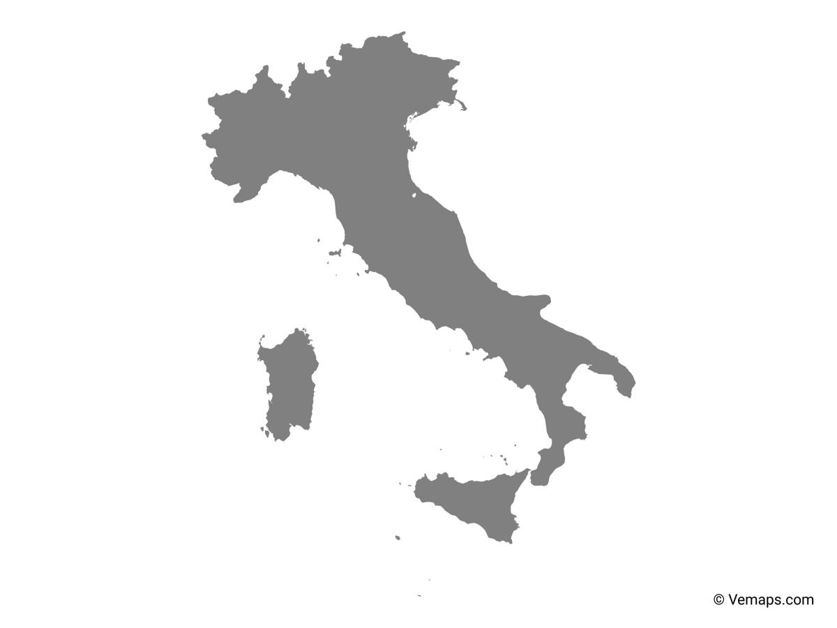 carte de l'Italie vecteur