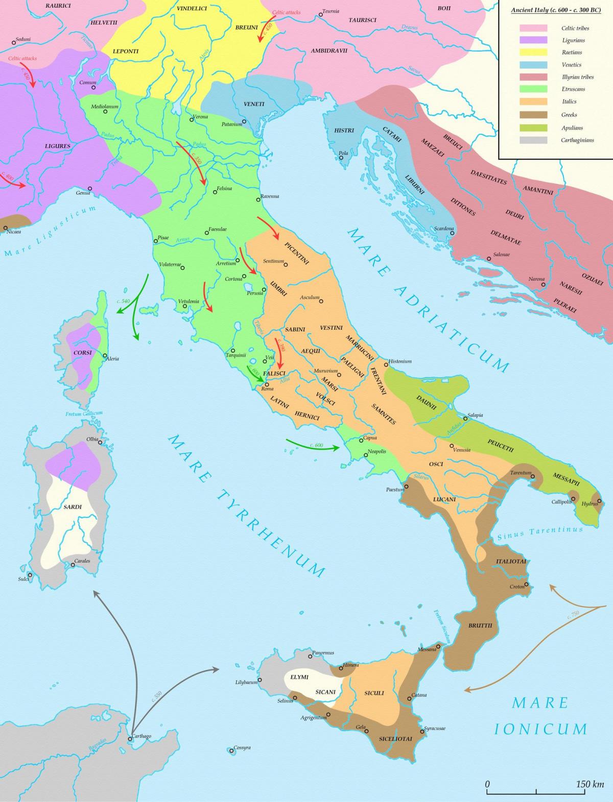 carte de l'Italie antique