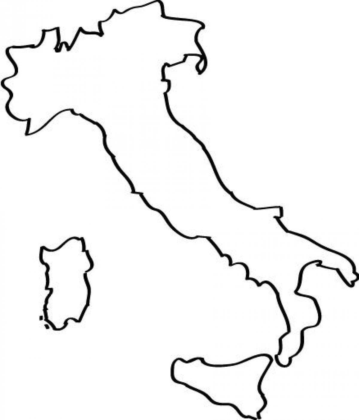 carte de l'Italie dessin