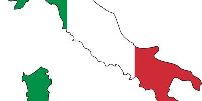 Carte de drapeau de l'Italie