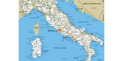 Carte détaillée de l'Italie avec les villes