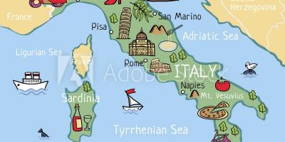 Carte de l'Italie pour les enfants