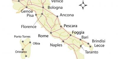Le Train de la carte réseau de l'Italie