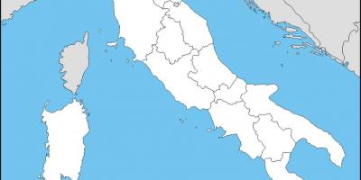 Carte vierge de l'Italie avec les régions