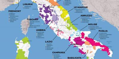 Italie carte de vin