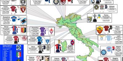 Carte de l'Italie de football