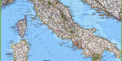 Grande carte détaillée de l'Italie
