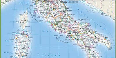 Carte de l'Italie de transport