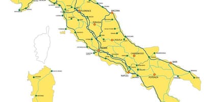 L'italie système de train de la carte