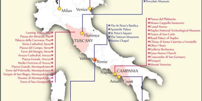 Carte de l'Italie musée