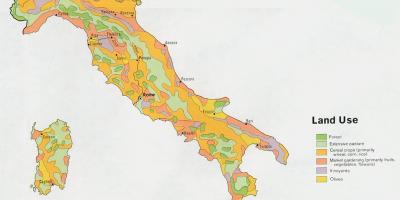 Carte de l'Italie de l'agriculture