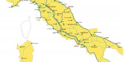 L'italie système de train de la carte