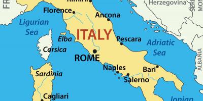 Carte de l'Italie de la mer