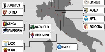 Carte de l'Italie du stade