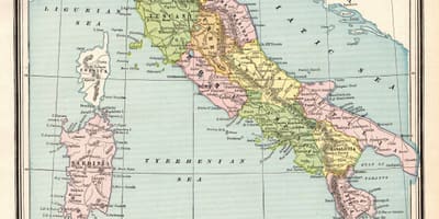 Carte de l'Italie vintage