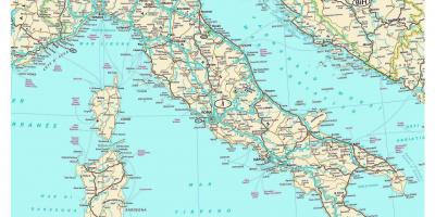 Voyage en italie de la carte des itinéraires